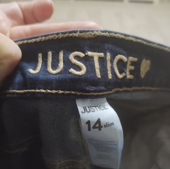 JUSTICE Button Fly / Snap Jeans size 14 Junior - Picture 3 of 6